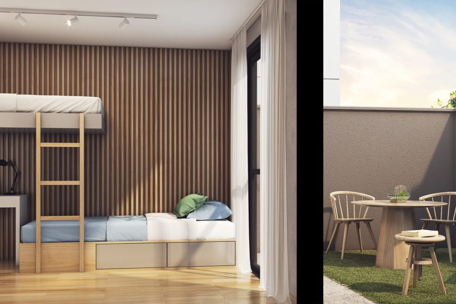 Zenith-Quarto com garden reservado