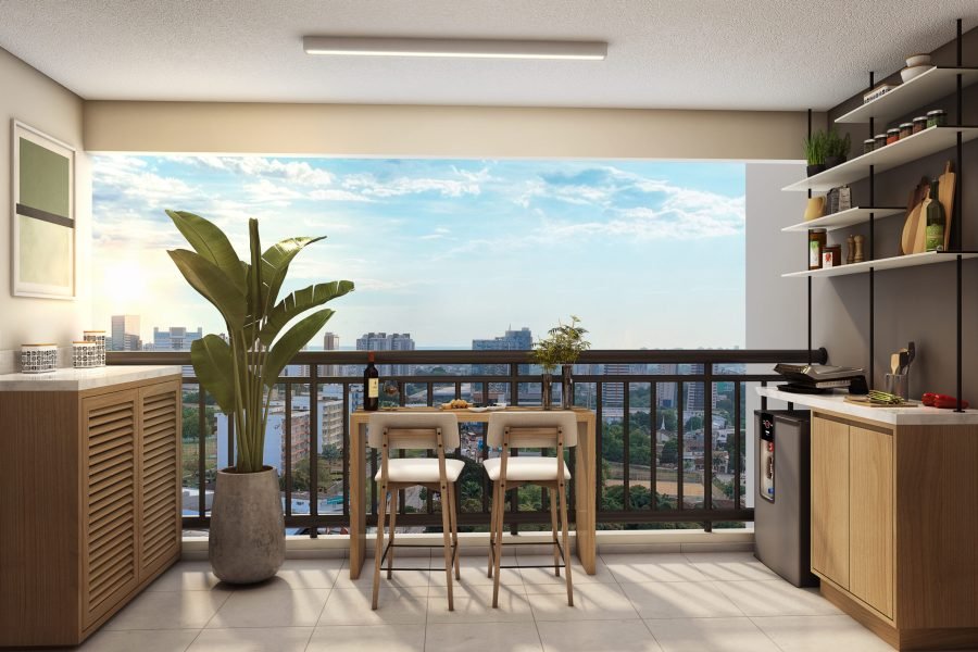 Zenith-VarandaGourmet com vista aproximada do bloco 01
